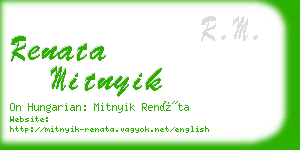 renata mitnyik business card